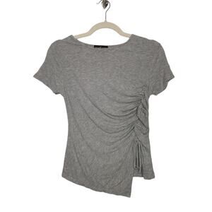 y2k Almost Famous Scrumch Gray RIbbed Baby Doll Shirt Tee Top Large